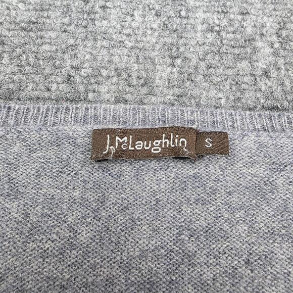 J McLaughlin Sweater Womens Small Gray Cashmere V Neck Knit Pullover Casual - Picture 3 of 15
